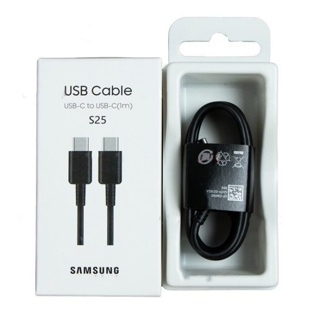 کابل samsung s25 مدل دو سر تایپ سی ویژگی 25w سوپر فست